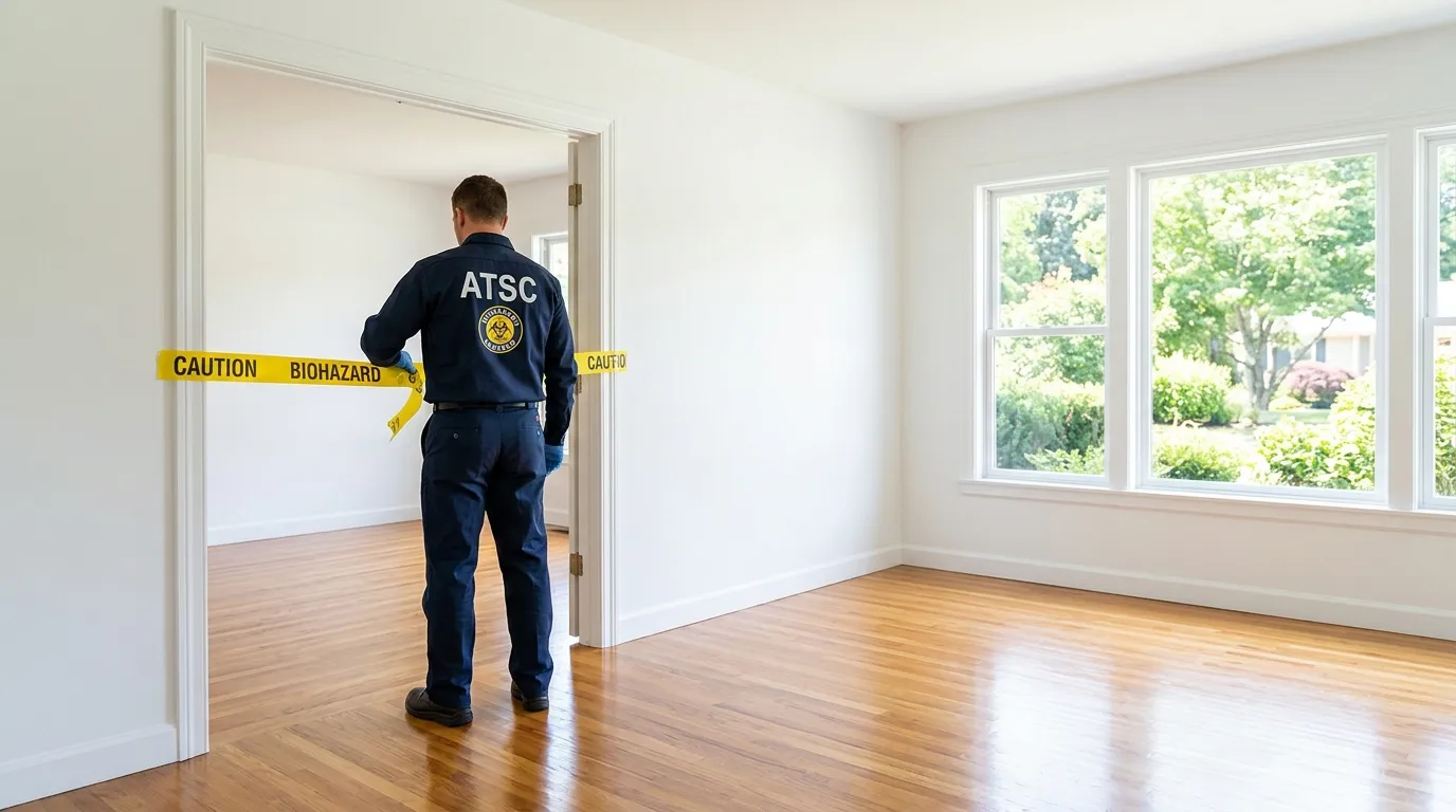 Certified biohazard cleanup crew performing Trauma Scene Cleanup in Poinciana